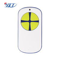 Télécommande universelle pour porte de garage YET2124 433 MHz avec 4 boutons, en ABS, compatible avec l'automatisation domestique