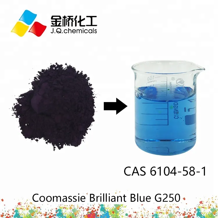 Coomassie Brilliant Blue G250 colorimetric protein gel stains.