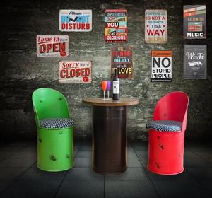 Bán Buôn 8X12 Inch Đi Vào Chúng Tôi Đang Mở Nghệ Thuật Treo Tường Cổ Điển Retro Dấu Hiệu Kim Loại Trống - Product Image 5