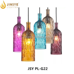 Lámpara colgante colorida <span class=keywords><strong>con</strong></span> forma <span class=keywords><strong>de</strong></span> botella <span class=keywords><strong>de</strong></span> cristal - Product Image 1