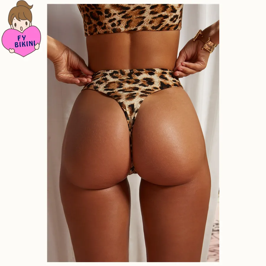 Top Fashion Leopard Print Custom Swimwear Women Bikini Custom Bikini