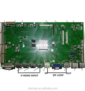 B8 4 * HDM in + DP loop + vbyone + lvds 60Hz 4 k splicing driver board video muur controller