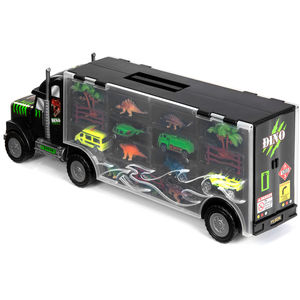 Portador de transporte <span class=keywords><strong>gigante</strong></span> para niños de 16 piezas con figuras de dinosaurios, helicópteros y coches-Multicolor - Product Image 4