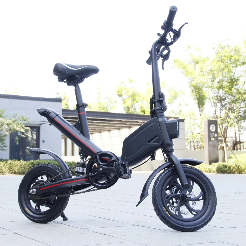 V1 Bike Pro легкий и алюминиевый складной электровелосипед с педалями, вспомогательным питанием и литий-ионной батареей 36 В