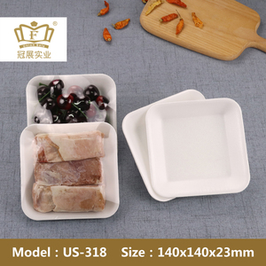 Bandeja descartável da espuma do material ps, 14*14cm, engrossada e endurecida, para festa de aniversário, embalagem, suporte multicolorido - Product Image 2