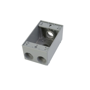 Shanghai Linsky-caja <span class=keywords><strong>de</strong></span> salida impermeable, 1 Banda, 4 agujeros, 1/2 pulgadas, color gris (1B50-4) - Product Image 2
