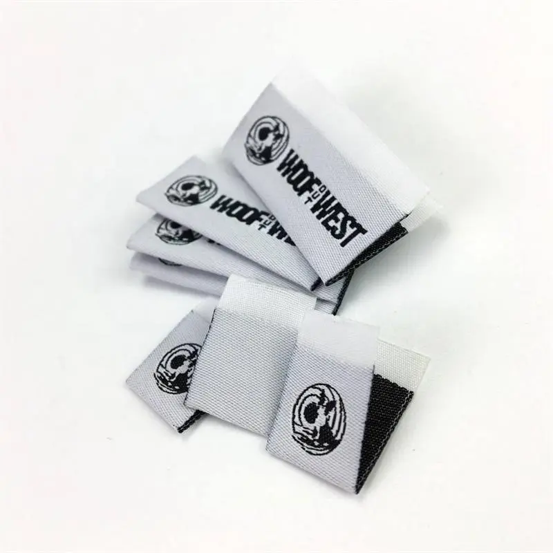 New style blank and custom double sided for tshirt woven labels