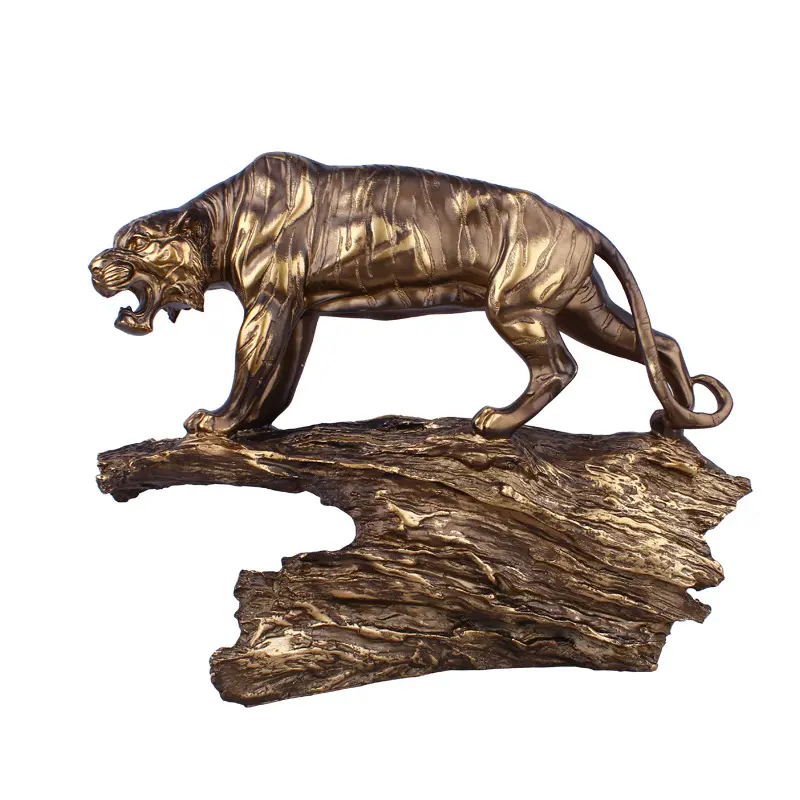 Figurita de tigre de resina personalizada para el hogar, animal decorativo, personalizada, barata