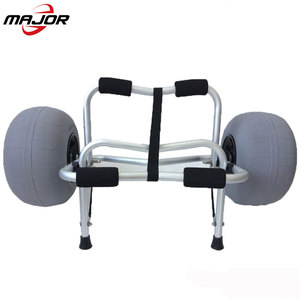 <span class=keywords><strong>Chariot</strong></span> de <span class=keywords><strong>kayak</strong></span> pliable en aluminium avec roues à ballon, remorque pour planche de surf et jet ski avec structure de plateforme - Product Image 5
