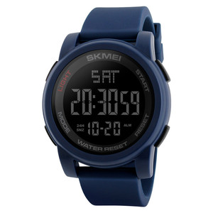 Montres de sport pour hommes <span class=keywords><strong>SKMEI</strong></span> <span class=keywords><strong>1257</strong></span>, écran LCD pas cher, bracelet en caoutchouc fin - Product Image 3