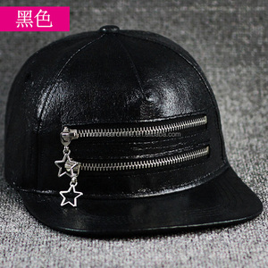 Sales promotion snapback cap with metal zipper decoration. Simple cap. - Product Image 1