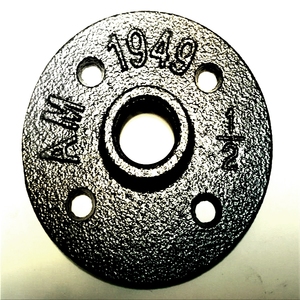 用于DIY家具装饰的可锻螺纹管道工配件-复古管架支架/纸架/衣帽架 - Product Image 2