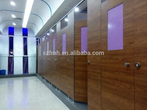 Ánh Sáng Màu Xanh Không Thấm Nước Laminate Shower Toilet Cubicle Phân Vùng - Product Image 6