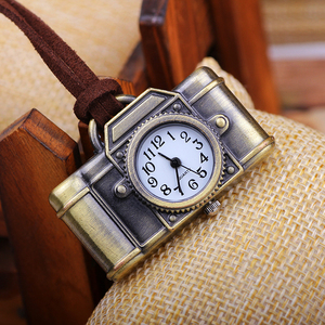 Di Tasca del quarzo Orologi Delle Donne Degli Uomini Marrone Dell'annata Del Pendente Orologi di Cuoio Della <span class=keywords><strong>Macchina</strong></span> <span class=keywords><strong>Fotografica</strong></span> Della Catena Della Collana Della Vigilanza di Tasca (KKWT82037) - Product Image 2