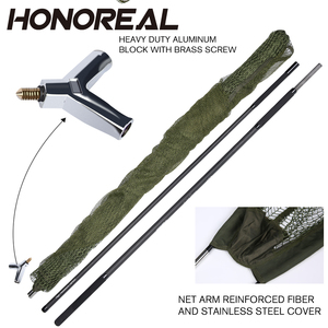 HONOREAL Venta caliente Fibra de carbono pura 180cm Red de aterrizaje de pesca de carpa asiática - Product Image 2