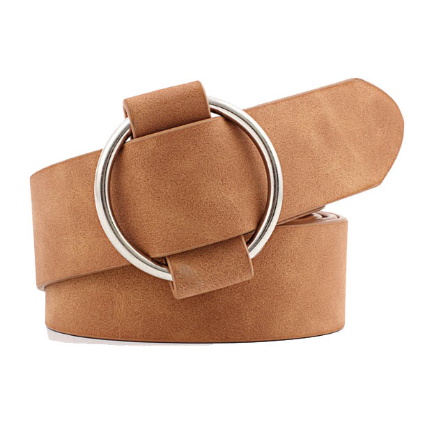 Высококачественный ПУ круглый регулируемый пояс для женщин