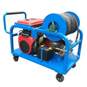 concrete diesel fuel tank industrial pipe sewer drain dust wet water jet high pressure water tank cleaning machine