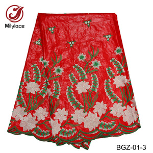 Nouvel Arrivage 5 Yards <span class=keywords><strong>Bazin</strong></span> Broderie Avec Pierres - Product Image 6