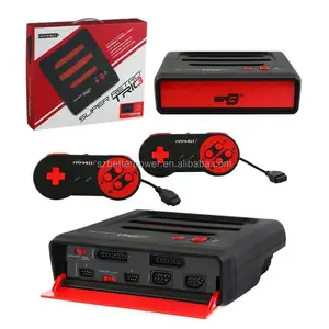 Super RetroTRIO - Console - forNES/SNES/Genesis - 3 in 1 System (Red/Black & Silver/Black)