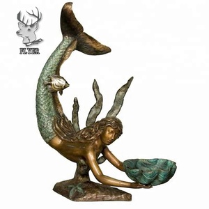 Décoration de natation en laiton sexy <span class=keywords><strong>sirène</strong></span> fontaine statue de jardin grandeur nature extérieure antique bronze <span class=keywords><strong>sirène</strong></span> statue fontaine à vendre - Product Image 6