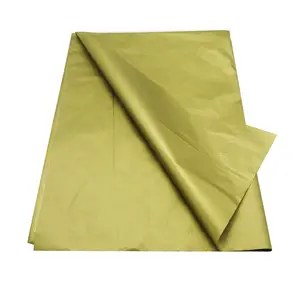 Zwei Seiten Gold Metallic Folie gelb goldene Tinte Farbe Tissue Seidenpapier für kosmetische Verpackung
