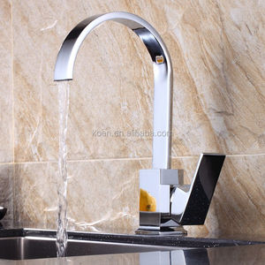 Modern High Quality Brass Color Kitchen Faucet Single Hole <strong>square</strong> Kitchen Mixer Hot Cold Ceramic Spool Water <strong>Tap</strong> - Product Image 2