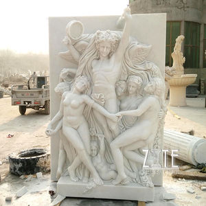 Geschnitzte Wand kunst Lebensgröße Weißer Sandstein Marmor Nackte Frau <span class=keywords><strong>Lady</strong></span> Relief Skulptur - Product Image 2
