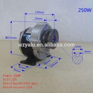 YALU มอเตอร์แปลงร่างหุ่นยนต์250W 12V,สายพานสำหรับสกูตเตอร์ไฟฟ้าเกียร์ DC มอเตอร์ควบคุม AGV <span class=keywords><strong>MY1016Z2</strong></span> Ebike - Product Image 6