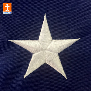 ארה"ב אמריקאי דגל 3x5 רקום כוכבים פסים תפורים פליז Grommet 210D אוקספורד ניילון - Product Image 5