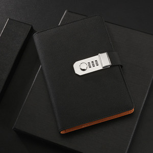 High Quality Custom A6 <strong>Notebook</strong> <strong>with</strong> PU Leather Cover Mini Business Journal featuring Loose-leaf Binding and Password <strong>Lock</strong> - Product Image 2