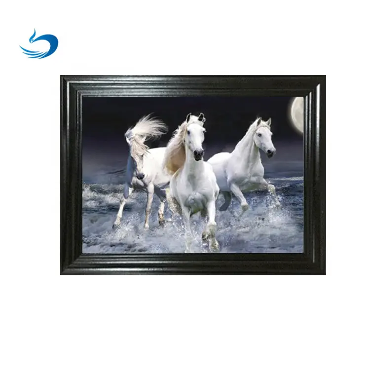 Penjualan Laris Gambar Kuda 3d Dekorasi Galeri Seni dengan Bingkai