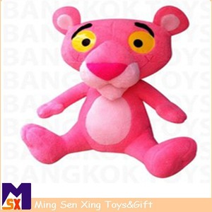 ingrosso carino animale di pezza peluche <span class=keywords><strong>pantera</strong></span> <span class=keywords><strong>rosa</strong></span> giocattolo - Product Image 1