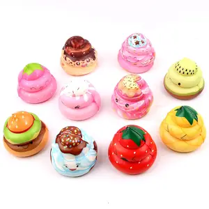 Kawaii Soft colorful Poo Squishy Ice Cream Scented Stress Relief Toy Decorative Props Gift Hand Toy for Kids