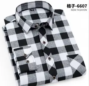 Camisa de algodón de manga larga para hombre y mujer, talla grande