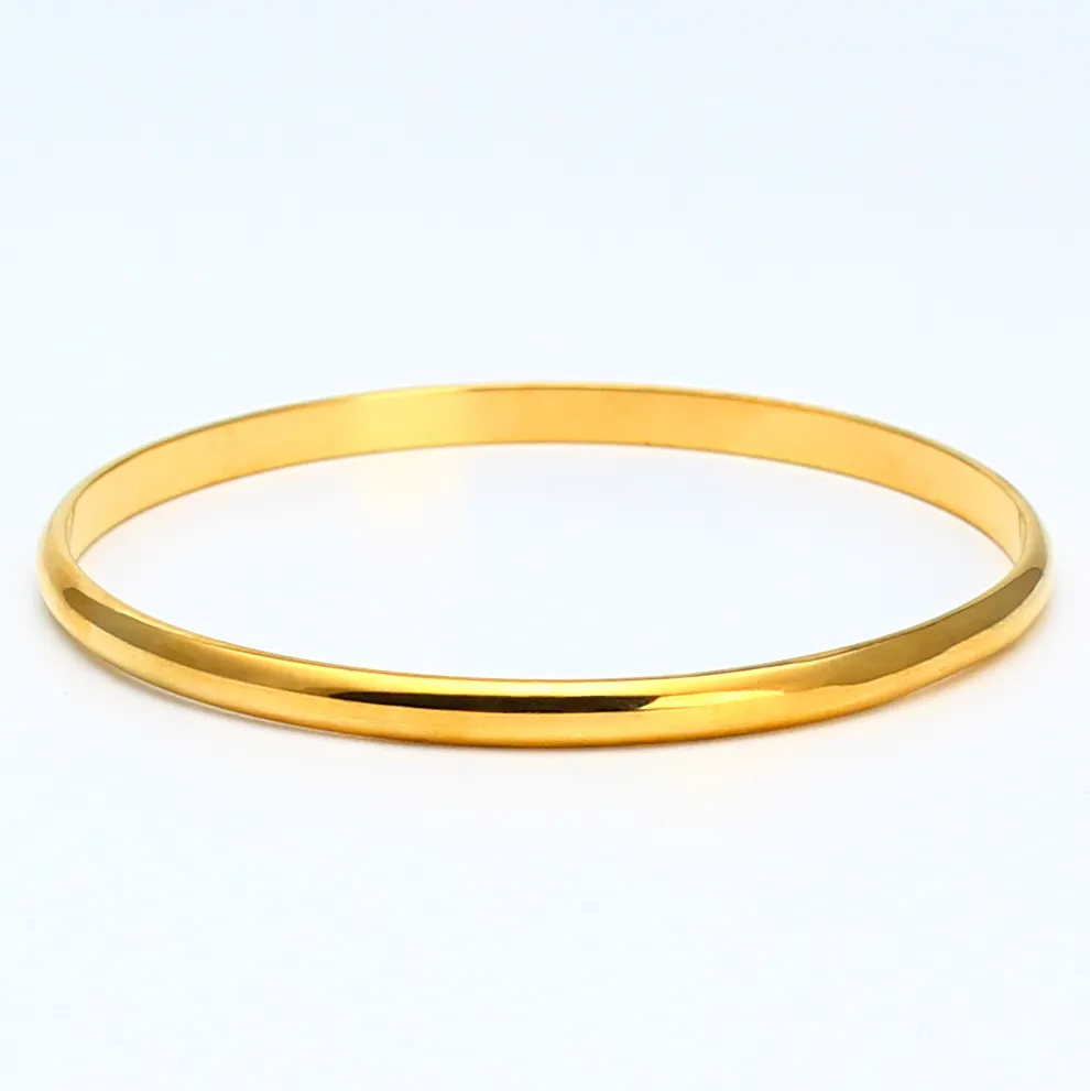 Classic Design Unisex Bangle For Gift Anniversary 18k Gold Plated Jewelry Bangle