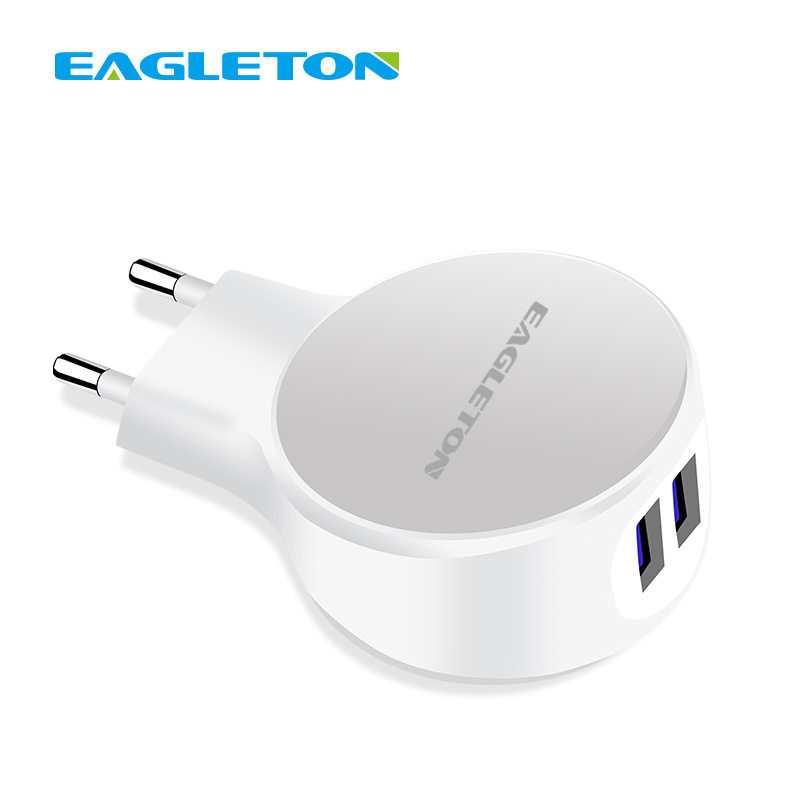 Высокое качество 2 USB порта ЕС Подключите Портативный мобильный телефон Сетевой адаптер зарядное устройство