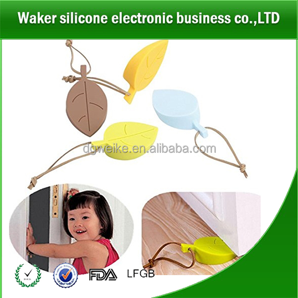 Дизайн листьев силикона дверной стоппер силиконовой резины дверь пробка