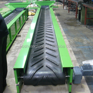 Sabuk karet bergaris <span class=keywords><strong>v</strong></span> Chevron berbentuk <span class=keywords><strong>v</strong></span> sistem sabuk konveyor tahan api konstruksi untuk pertambangan pasir - Product Image 2