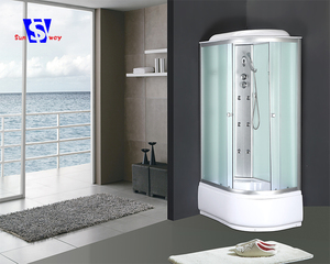 90x90x185 cm Square estilo pera cristal baño Polonia cabina de ducha para caravana - Product Image 5