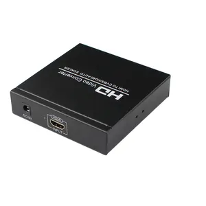 1080 P HDMI untuk CVBS/HDMI Auto Scaler AV Audio Converter Dukungan NTSC/Pal