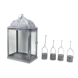 Proveedor Chino blanco <span class=keywords><strong>casa</strong></span> jardín decoración Mini Metal vela linterna - Product Image 3