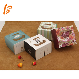 Boîte d'emballage pour gâteau en papier, boîte à pâtisserie personnalisée, bobo, Design Pop de 12 pouces, avec poignée - Product Image 5