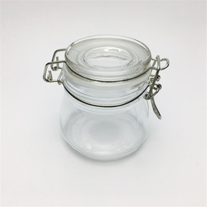 Senza piombo 150 ml 5 oz <span class=keywords><strong>vetro</strong></span> vasi di conservazione degli alimenti lattine stash con clip di bloccaggio del coperchio a tenuta stagna - Product Image 3