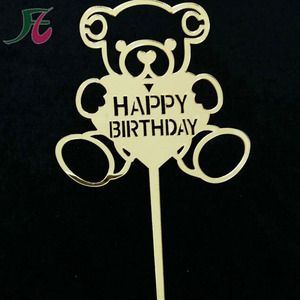 Nuovo Design Topper <span class=keywords><strong>per</strong></span> Torta in Acrilico 'Buon Compleanno' a Forma di Orsetto <span class=keywords><strong>per</strong></span> Decorazione <span class=keywords><strong>Torte</strong></span> di Feste di Compleanno <span class=keywords><strong>per</strong></span> Bambini - Product Image 4