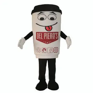 Client own design custom coffee cup mascot costumes