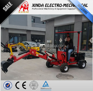 XDEM-Mini excavadora de ruedas, 4 ruedas, excavadora de neumáticos de 0,55 a 0,6 toneladas, buen precio - Product Image 2