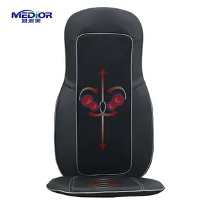 Medior japonés Slim eléctrico amasar Shiatsu coche asiento de masaje cojín 3D climatizada vibrante