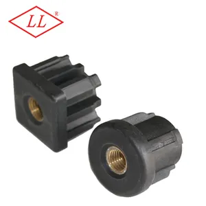 Brass Square Tube Plug Connector (P852) 50mm Plastic Pipe Fitting with Equal Cap Elbow Shape for Socket Connections