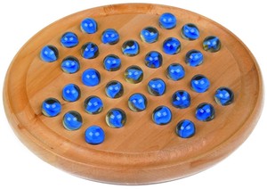 Juego de Solitario Clásico de Madera Natural para Adultos, Entretenimiento Familiar - Product Image 3