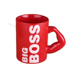 Tasse de café en porcelaine rouge, style nordique, pour la publicité, tasse imprimée, en céramique, gobelet pour le thé au lait, verres à boissons